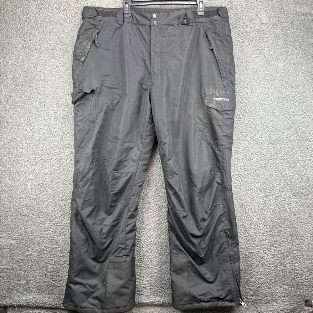 Arctix Mens Ski Snow Pants Black Regular Fit XXL TG Water Resistant‎ Insulated